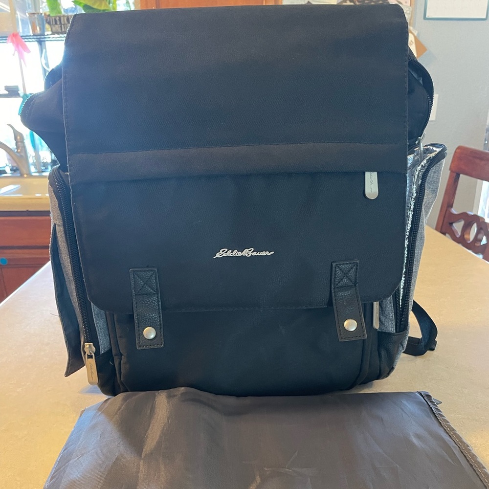 Eddie Bauer Black Diaper Backpack